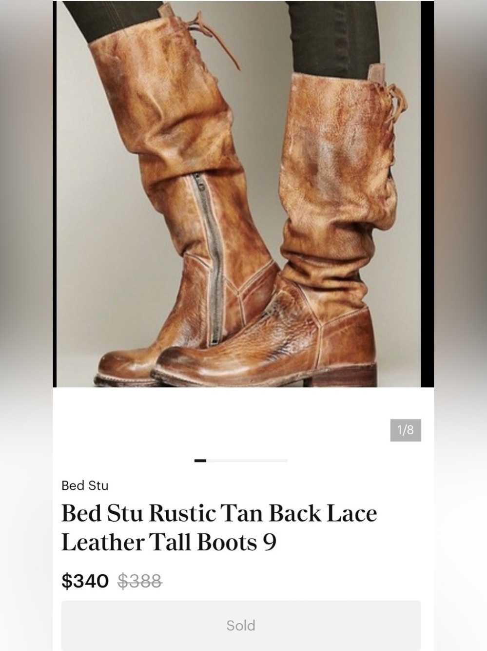 Bed|Stu Manchester Free People Distressed Rustic Leather Tall Boho Riding Boots - Picture 15 of 15
